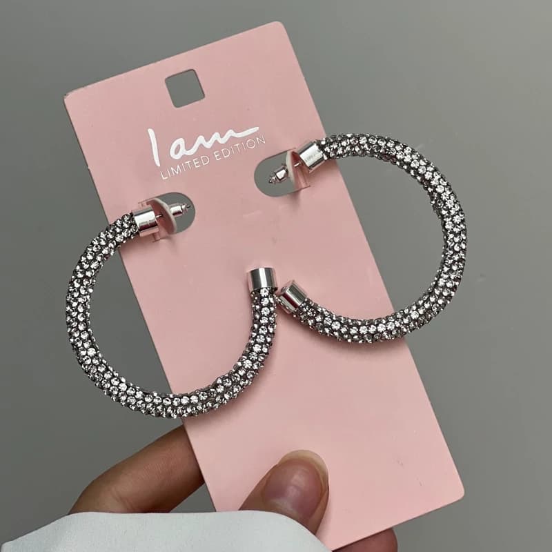 گوشواره نیم حلقه نقره ای — تصویر ۷