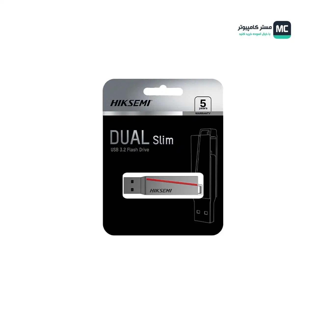 فلش مموری هایک سمی مدل E307C DUAL SLIM ظرفیت 64 گیگابایت — تصویر ۵