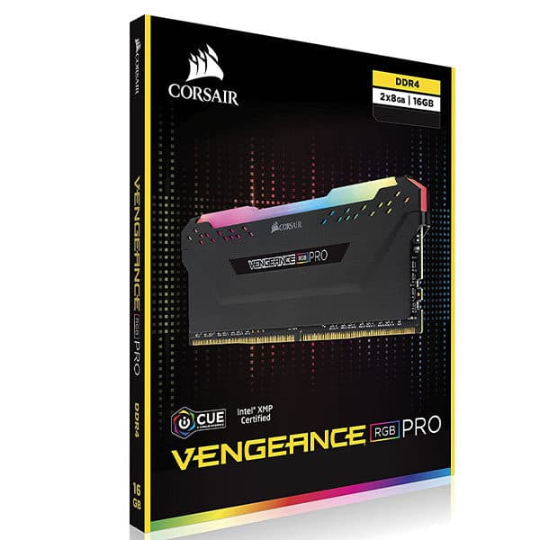 رم دسکتاپ کورسیر RAM CORSAIR CL18 DDR4 16GB 3600MHZ VENGEANCE RGB PRO