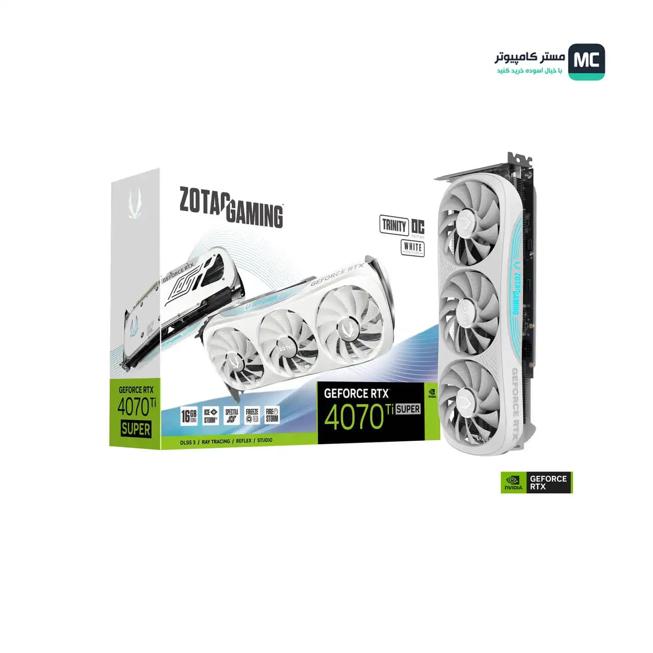 کارت گرافیک زوتاک RTX 4070 Ti SUPER Trinity OC White Edition (درحدنو) — تصویر ۷