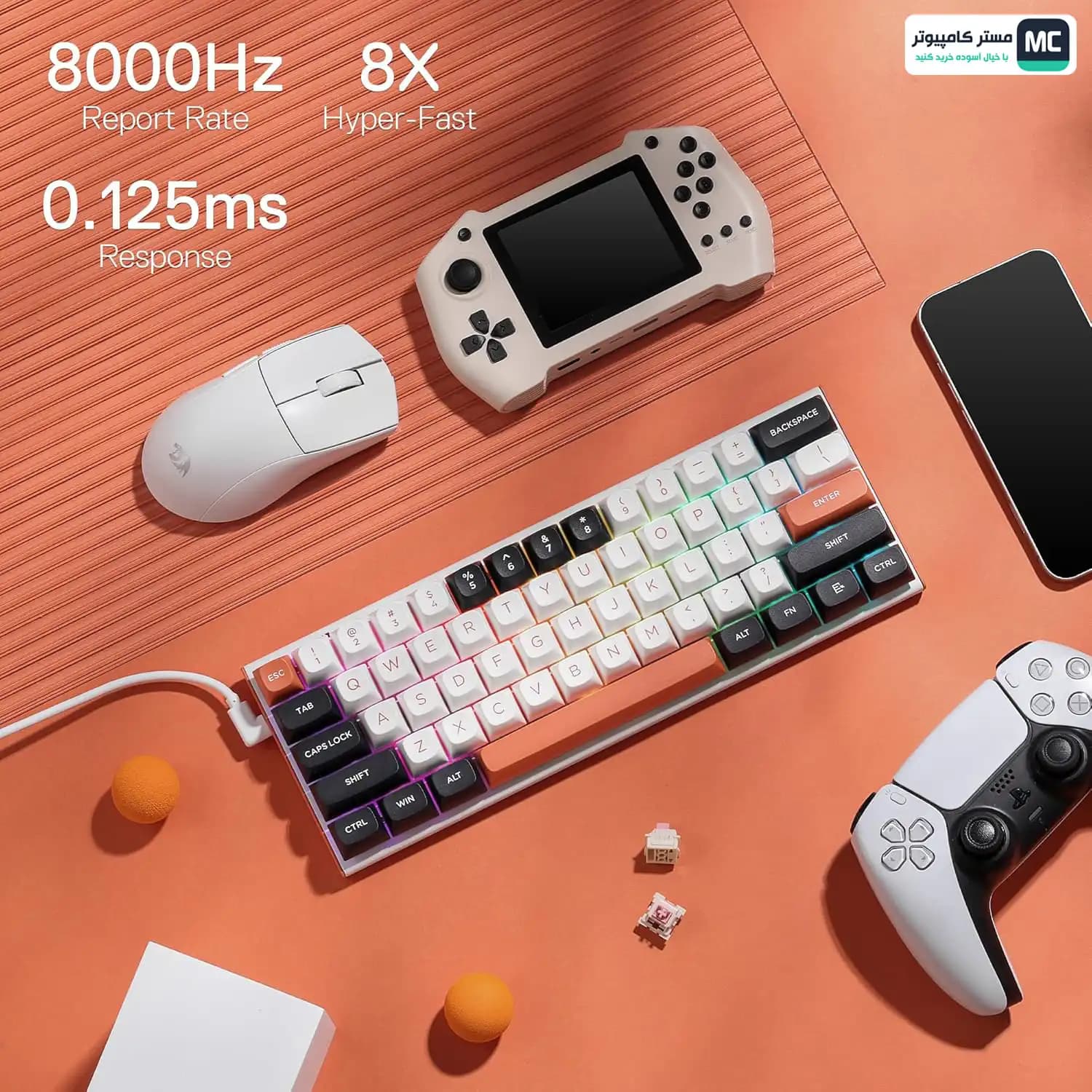 کیبورد مکانیکال ردراگون Fidd K683 WBO RGB — تصویر ۷