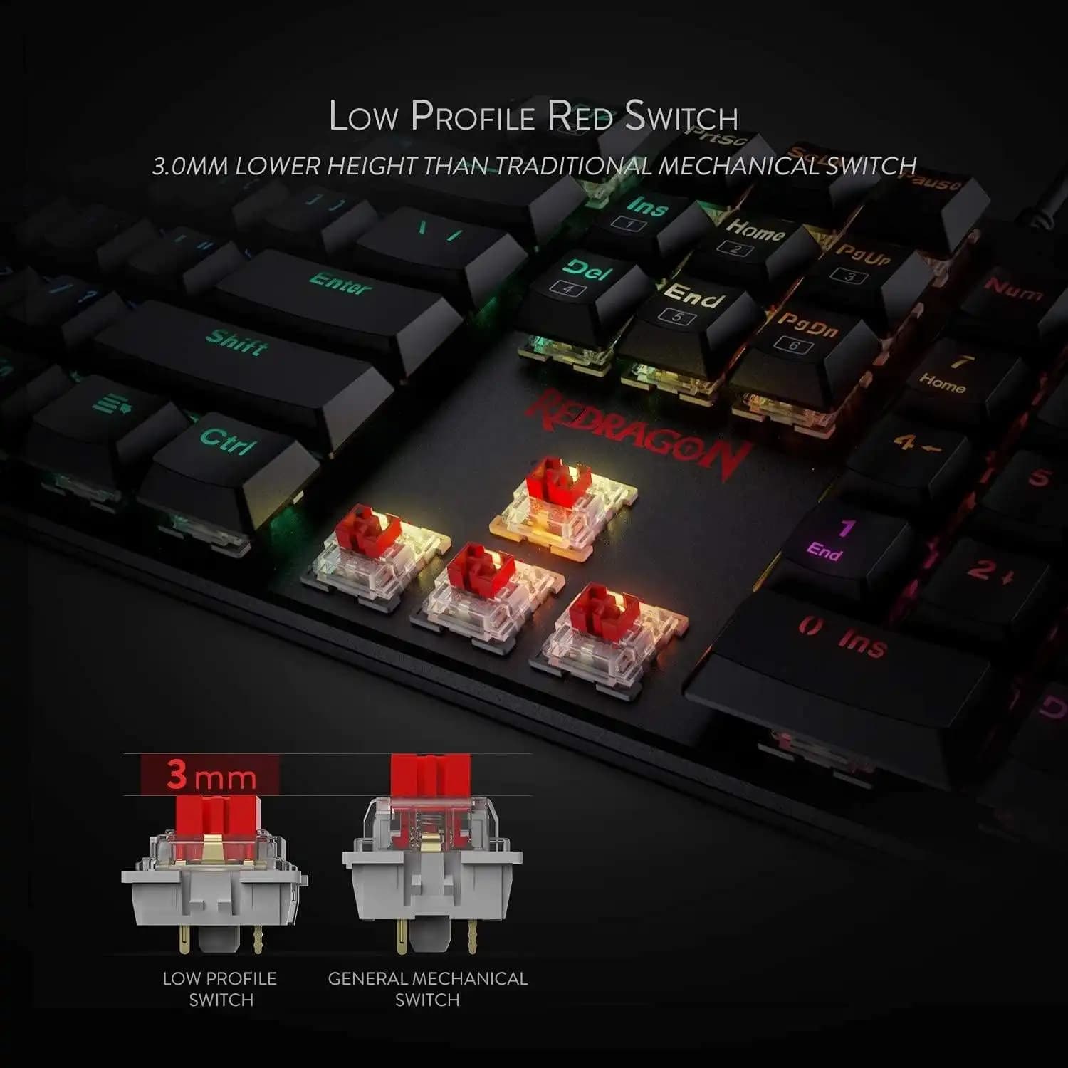 کیبورد مکانیکال ردراگون SHRAPNEL K589 RGB — تصویر ۵