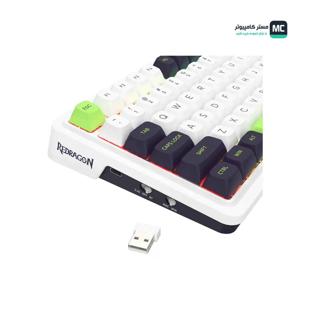 کیبورد بی سیم مکانیکال ردراگون EISA MAX K686 WBG PRO — تصویر ۹