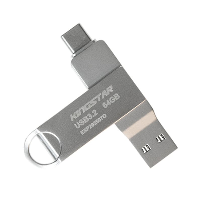 فلش 32GB-KINGSTAR C60/استیل — تصویر ۳