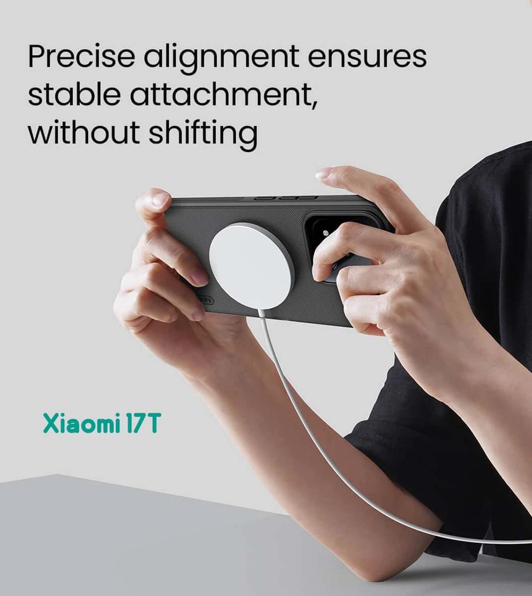 قاب ضدضربه مگنتی Xiaomi 17T مارک نیلکین مدل Super Frosted Shield Pro Magnetic — تصویر ۳