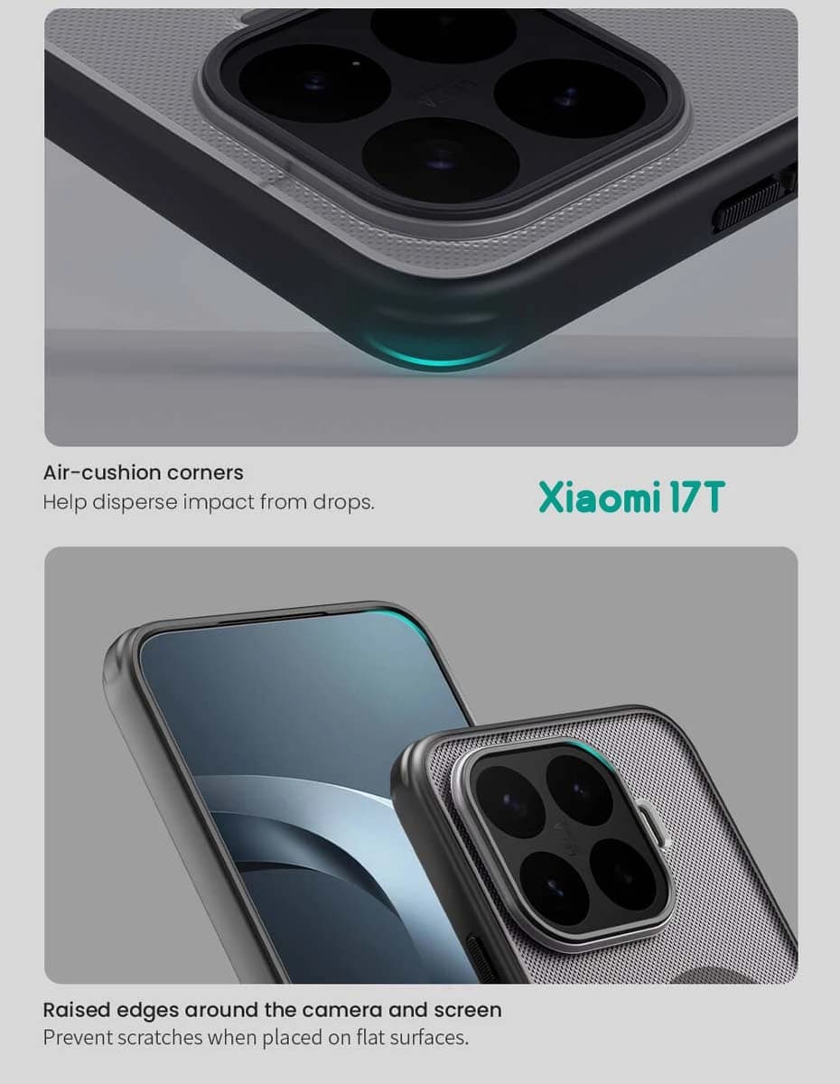قاب ضدضربه مگنتی Xiaomi 17T مارک نیلکین مدل Super Frosted Shield Pro Magnetic — تصویر ۵