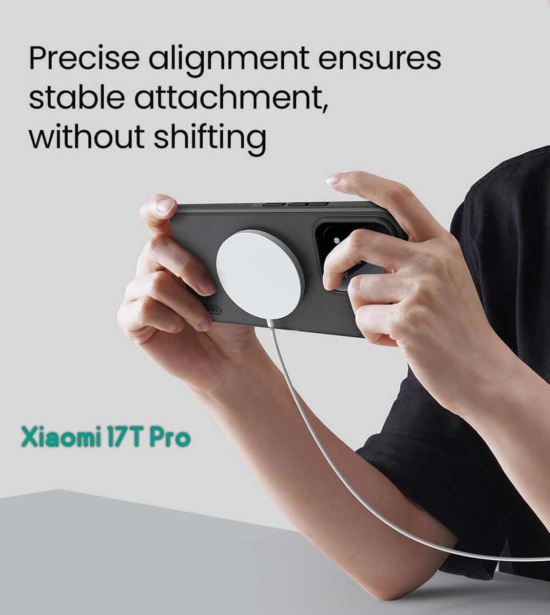 قاب ضدضربه مگنتی Xiaomi 17T Pro مارک نیلکین مدل Super Frosted Shield Pro Magnetic — تصویر ۱۲