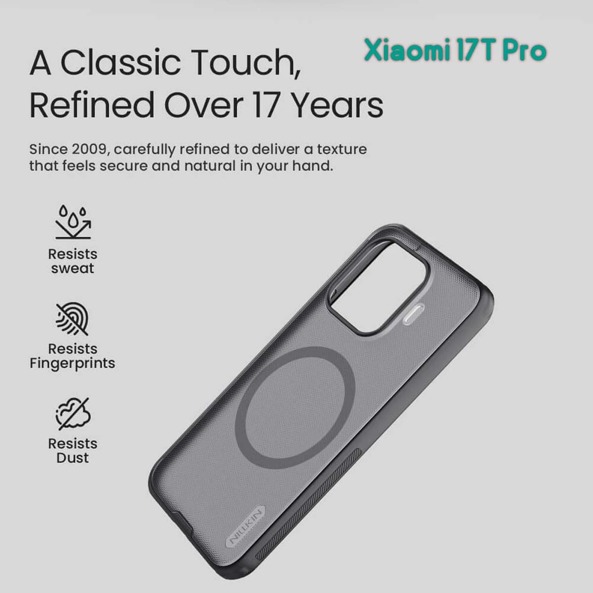 قاب ضدضربه مگنتی Xiaomi 17T Pro مارک نیلکین مدل Super Frosted Shield Pro Magnetic — تصویر ۸