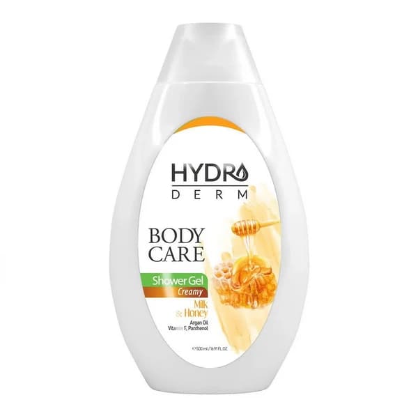 شامپو بدن کرمی با رایحه شیر و عسل هیدرودرم 500 میلی لیتر Hydroderm