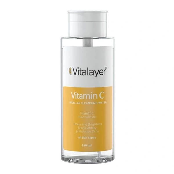 پاککننده آرايش (میسلار) انواع پوست ویتامین C ويتالير 250 ميليليتر Vitalayer