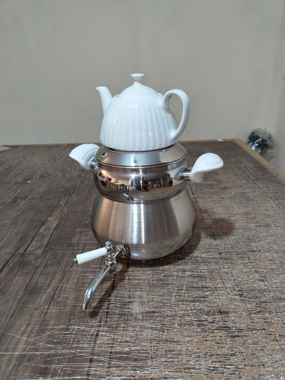 کتری قوری تیتیل مدل 430 استیل — تصویر ۳