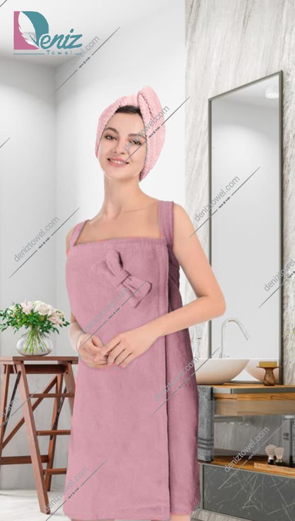 حوله سونایی طرح ساده رنگ کالباسی