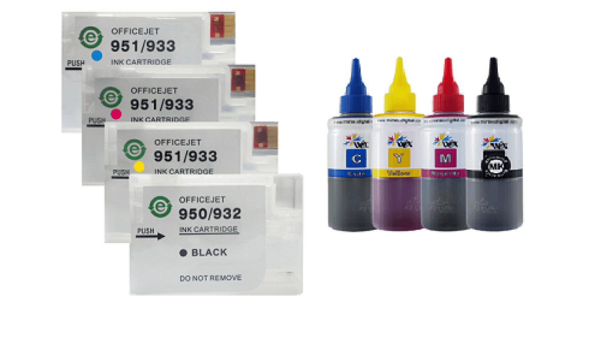 کارتریج قابل شارژ جوهرافشان 932 – 933 اچ پی + جوهر 100cc وکس — تصویر ۶
