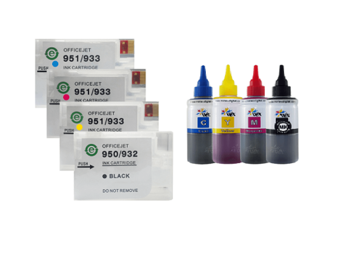 کارتریج قابل شارژ جوهرافشان 932 – 933 اچ پی + جوهر 100cc وکس — تصویر ۵