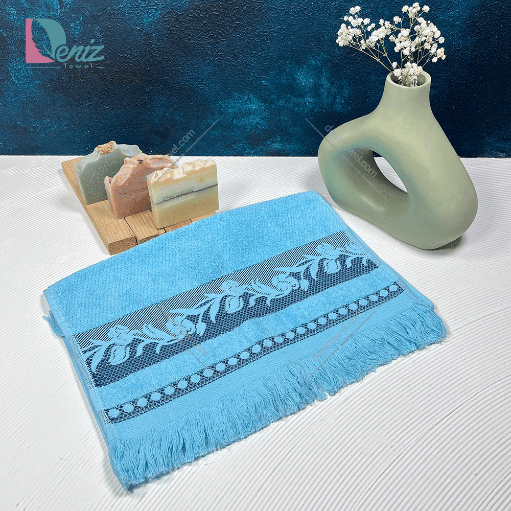 حوله دستی توسان رنگ فیروزه ای