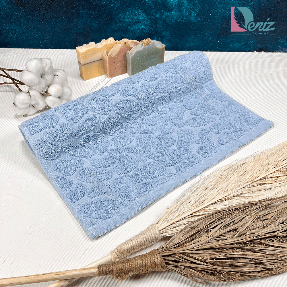 حوله دستی طرح راک رنگ آبی آسمانی