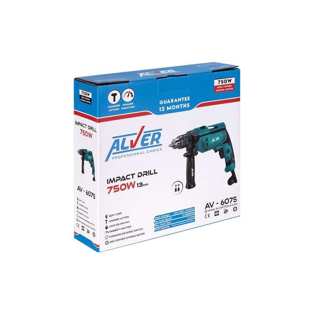 دریل چکشی آلور مدل AV-6075 — تصویر ۴