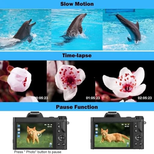 دوربین 4k وایفا دار 48 مگاپیکسل زوم 16X فلاش سرخود — تصویر ۸