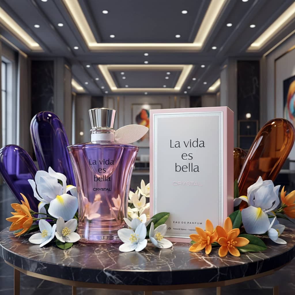 عطر ادکلن زنانه لانکوم لا ویه است بله سولیل کریستال فراگرنس ورد مدل لا ویدا اس بلا کریستال (Fragrance World Lancome La Vie Est Belle Soleil Cristal) حجم 100 میل — تصویر ۸