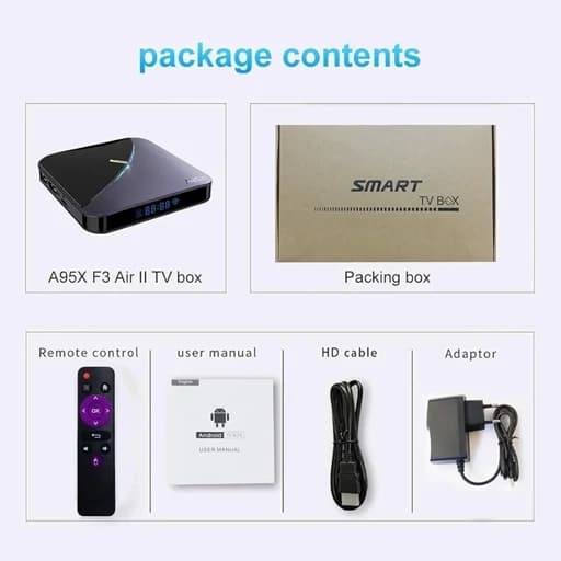 اندروید باکس A95X مدل F3 AirII رم 4حافظه 64 گیگ اورجینال امازون المان — تصویر ۱۱