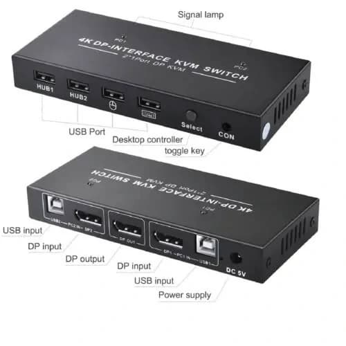 KVM سوییچ مدل 2 پورت Hdmi /usbحرفه ای بار امازون المان — تصویر ۱۱
