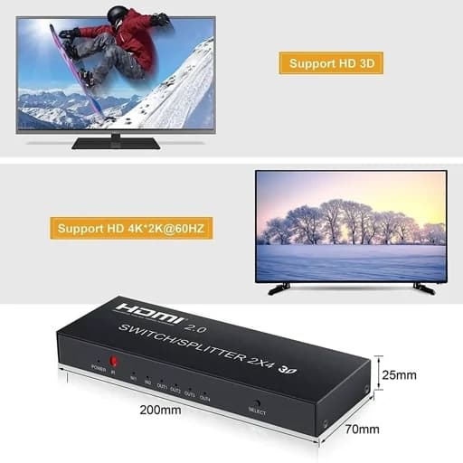 KVM سوییچ مدل 2 پورت Hdmi /usbحرفه ای بار امازون المان — تصویر ۸