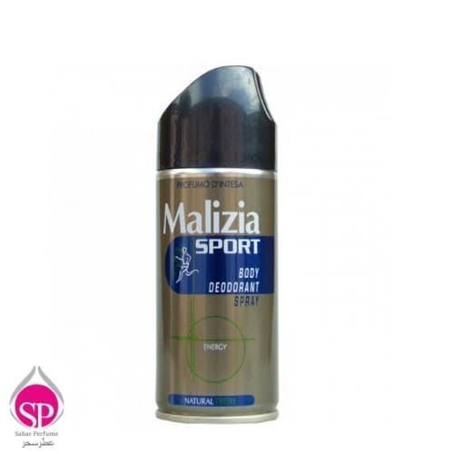اسپری بدن مردانه مالیزیا مدل SPORT بدون الکل حجم 150 میل – MALIZIA