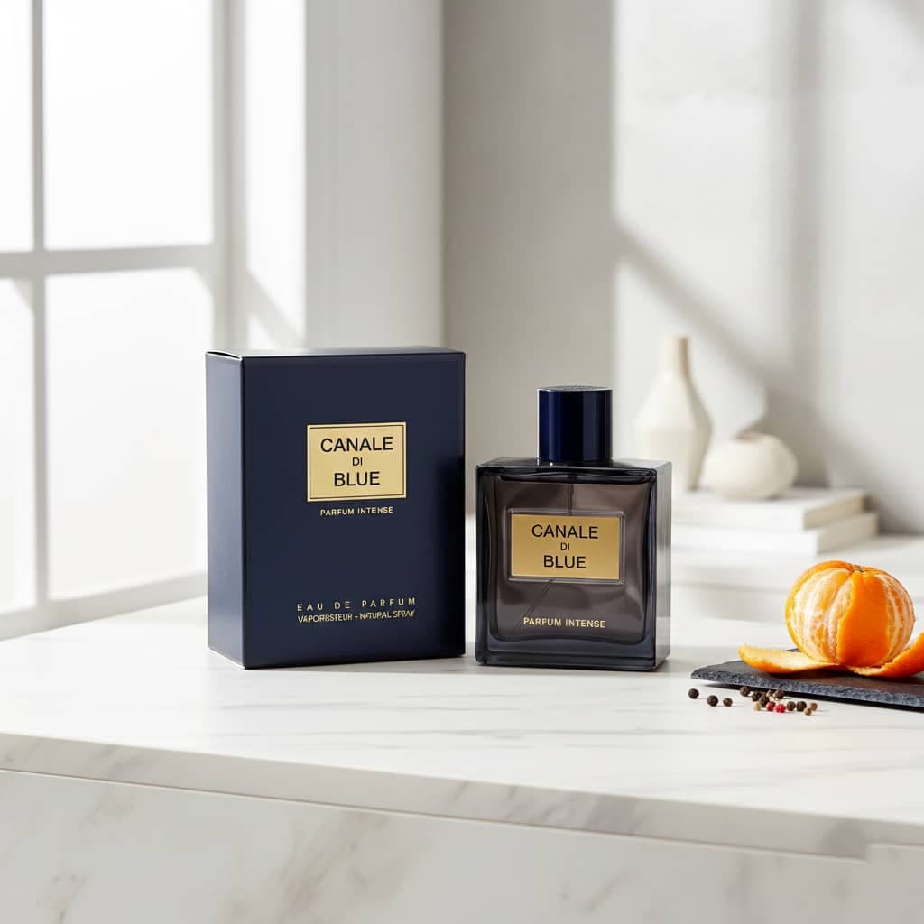 عطر ادکلن مردانه بلو شنل پرفیوم فراگرنس ورد مدل کانال دی بلو پارفوم اینتنس (Fragrance World Chanel Bleu de Chanel Parfum) حجم 100 میل — تصویر ۱۲