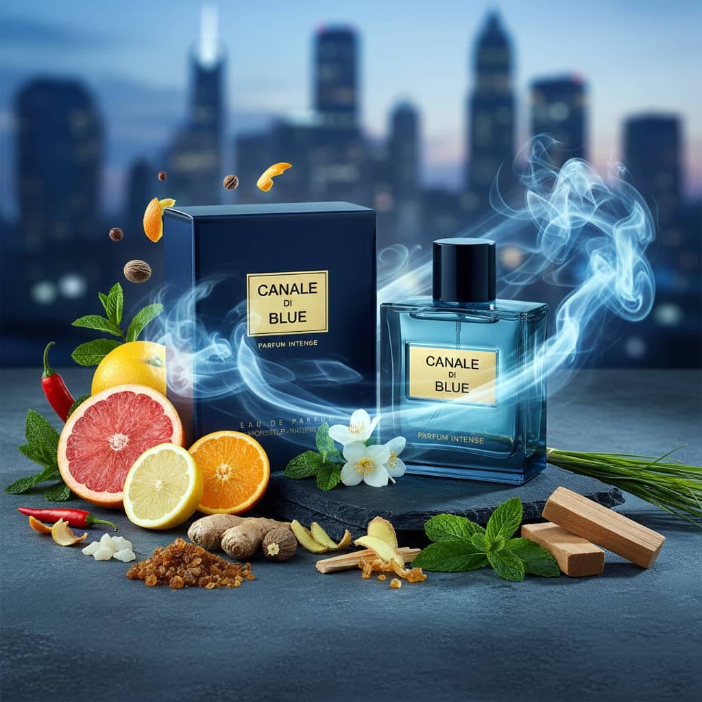عطر ادکلن مردانه بلو شنل پرفیوم فراگرنس ورد مدل کانال دی بلو پارفوم اینتنس (Fragrance World Chanel Bleu de Chanel Parfum) حجم 100 میل — تصویر ۵
