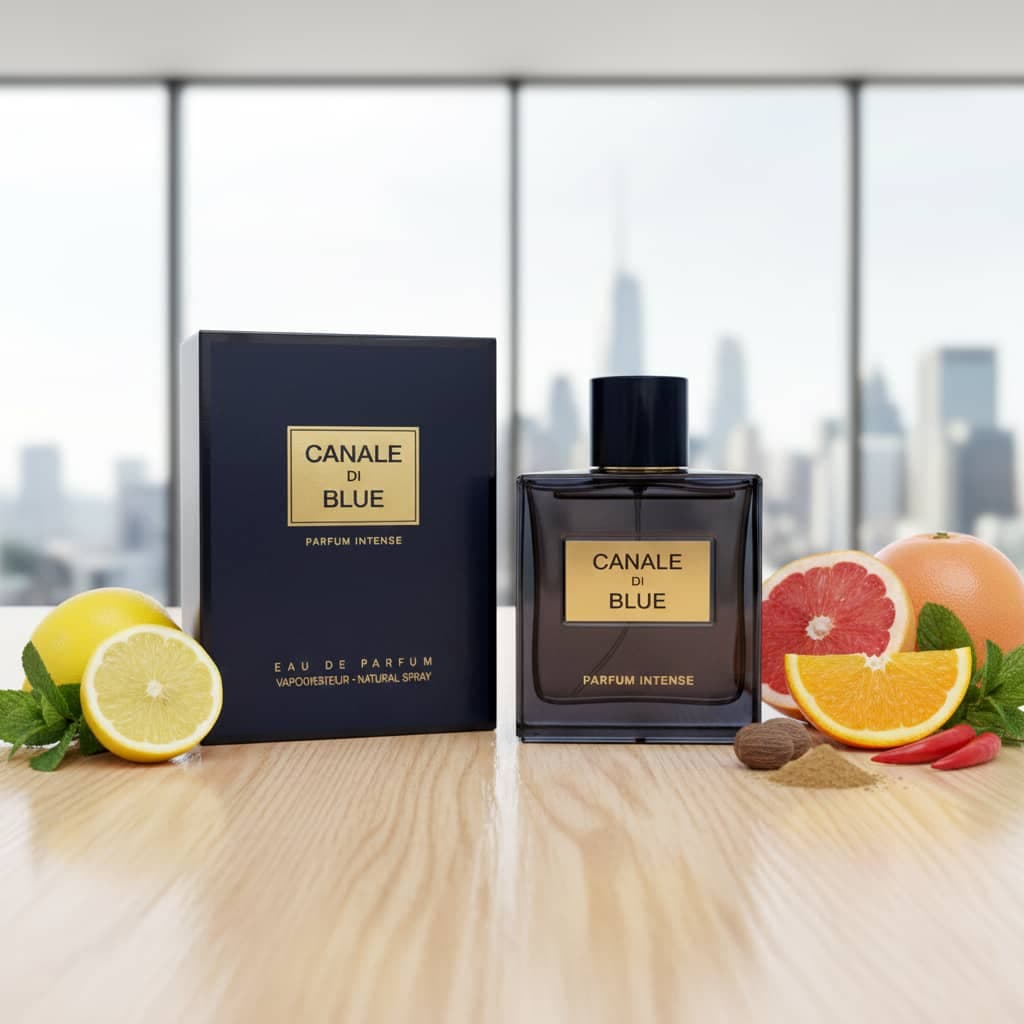 عطر ادکلن مردانه بلو شنل پرفیوم فراگرنس ورد مدل کانال دی بلو پارفوم اینتنس (Fragrance World Chanel Bleu de Chanel Parfum) حجم 100 میل — تصویر ۶