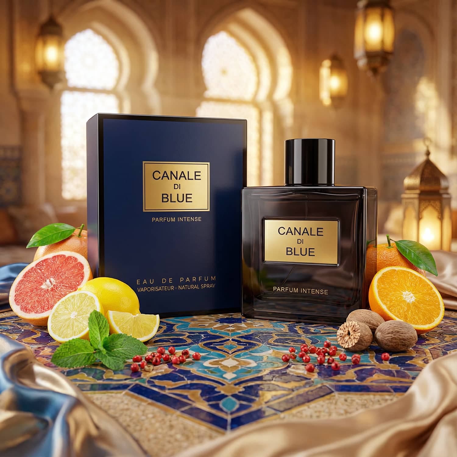 عطر ادکلن مردانه بلو شنل پرفیوم فراگرنس ورد مدل کانال دی بلو پارفوم اینتنس (Fragrance World Chanel Bleu de Chanel Parfum) حجم 100 میل