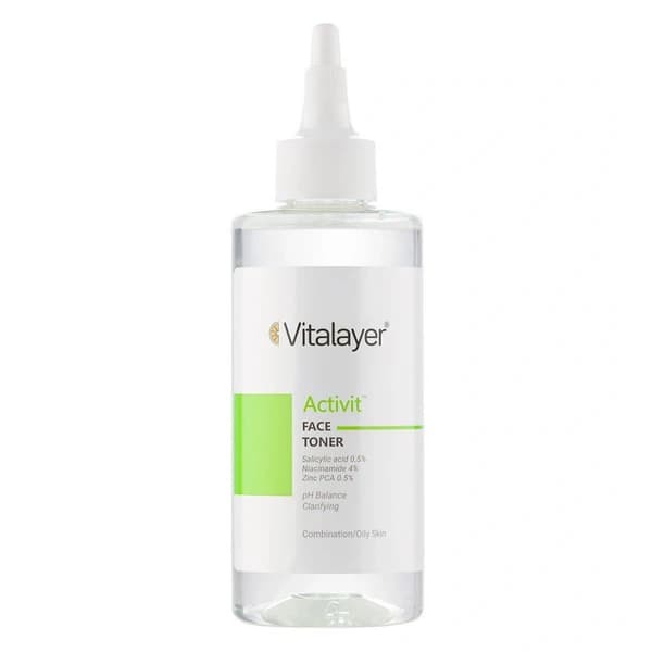 تونر پاک‌کننده اَکتی‌ویت پوست چرب و مختلط ویتالیر 200 میلی‌لیتر Vitalayer