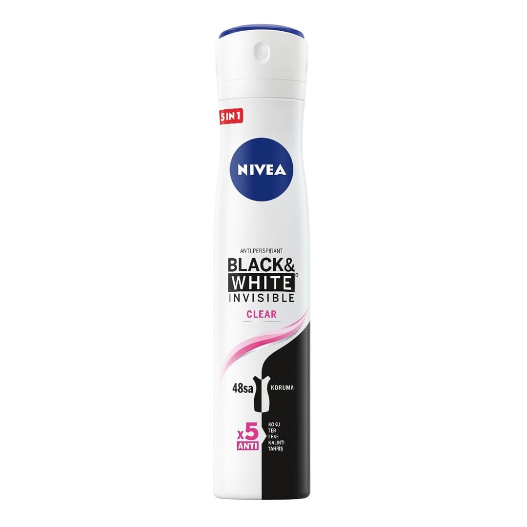 اسپری ضد تعریق بلک اند وایت زنانه nivea مدل Black & White Invisible حجم 150 میلی