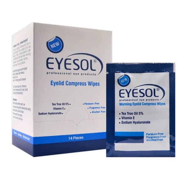 پد پاک‌کننده پلک و مژه آیسول 14 عددی Eyesol — تصویر ۲