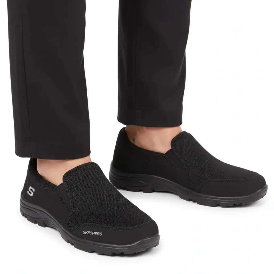 کفش پیاده روی و روزمره مردانه و زنانه مدل نسیم تاب رنگ مشکی — تصویر ۴