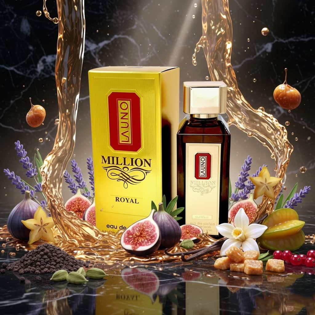 عطر ادکلن مردانه پاکو رابان وان میلیون رویال فراگرنس ورد مدل لائونو میلیون رویال (Fragrance World Paco Rabanne 1 Million Royal) حجم 100 میل