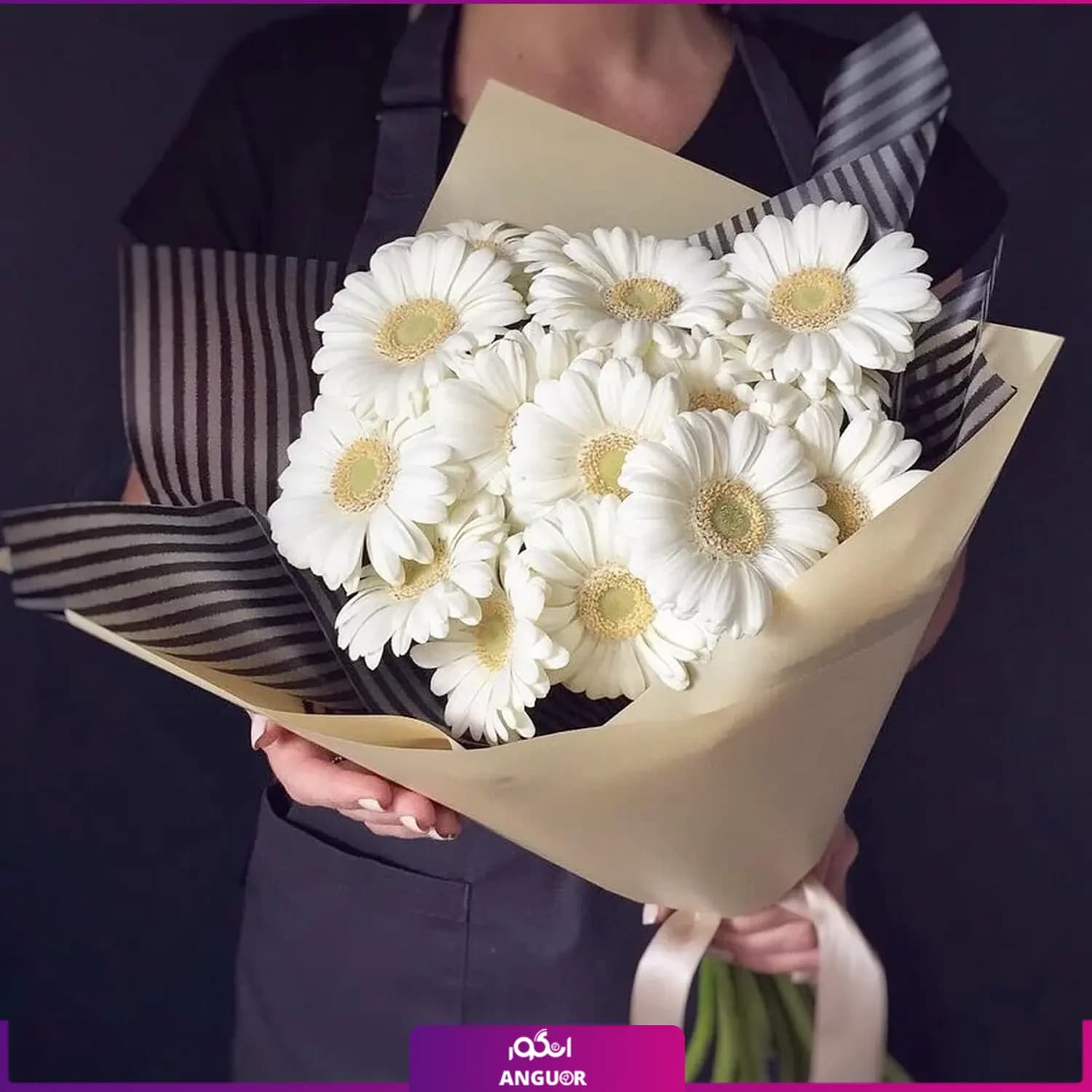 دسته گل ژربرا مروارید