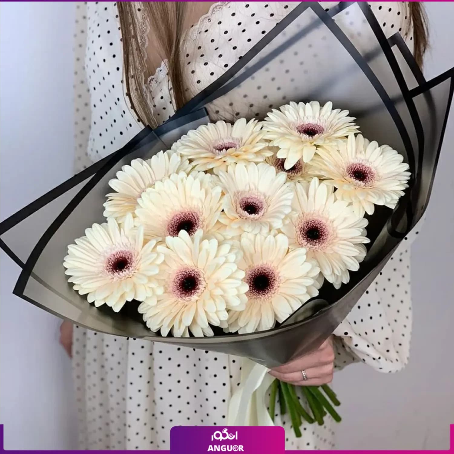دسته گل ژربرا سفید — تصویر ۲
