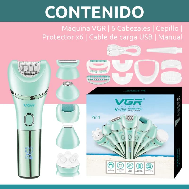 اپیلاتور هفت کاره وی جی آر مدل V-756 — تصویر ۱۱