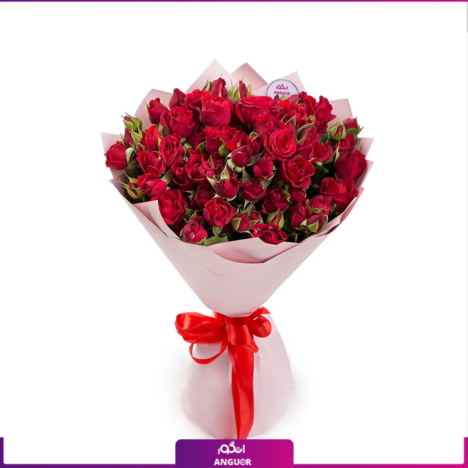 دسته گل رز مینیاتوری سرخ