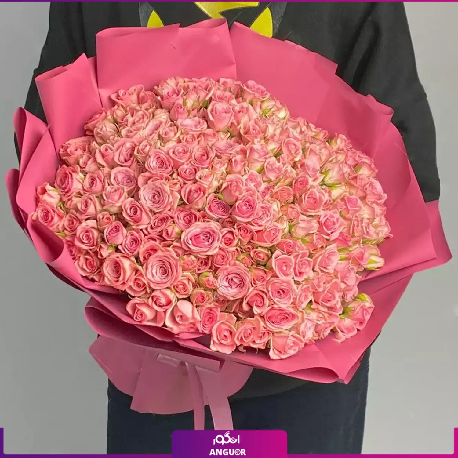 دسته گل رز مینیاتوری صورتی