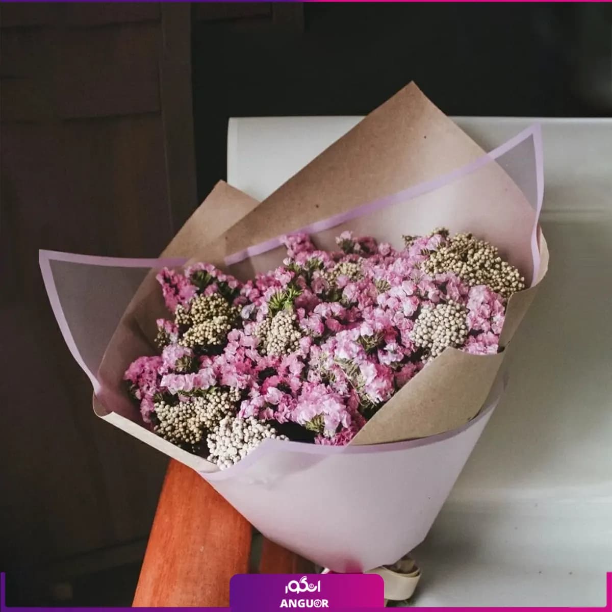 دسته گل زنبوری صورتی (15 شاخه) — تصویر ۲