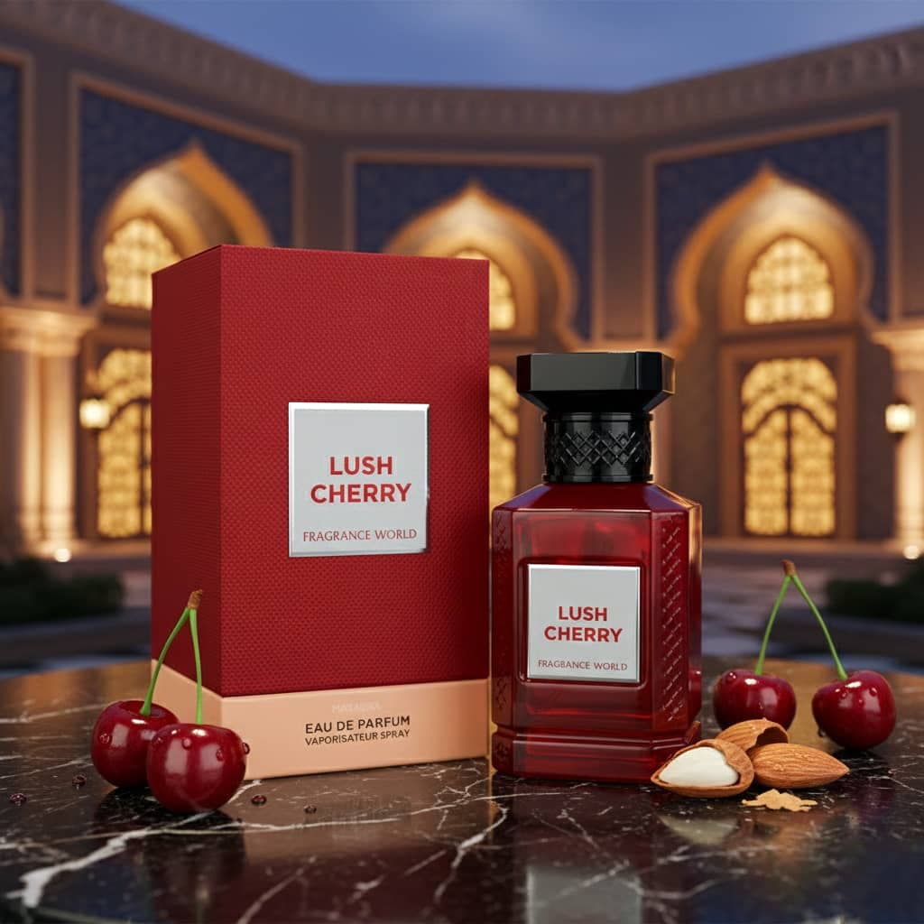 عطر ادکلن زنانه مردانه تام فورد لاست چری فراگرنس ورد مدل لاش چری (Fragrance world Lush Cherry / Tom Ford Lost Cherry) حجم 80 میل