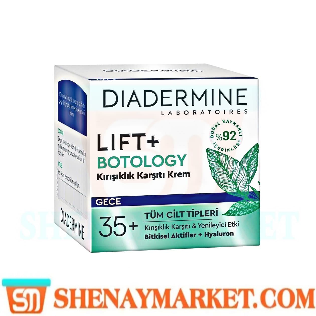 کرم شب گیاهی ضدپیری بالای 35 سال دیادرمین Diadermine مدل Lift Botology حجم 50 میلی — تصویر ۴