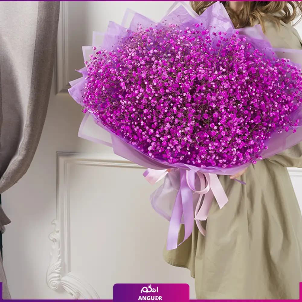 دسته گل ژیپسوفیلا صورتی (گل عروس) — تصویر ۵