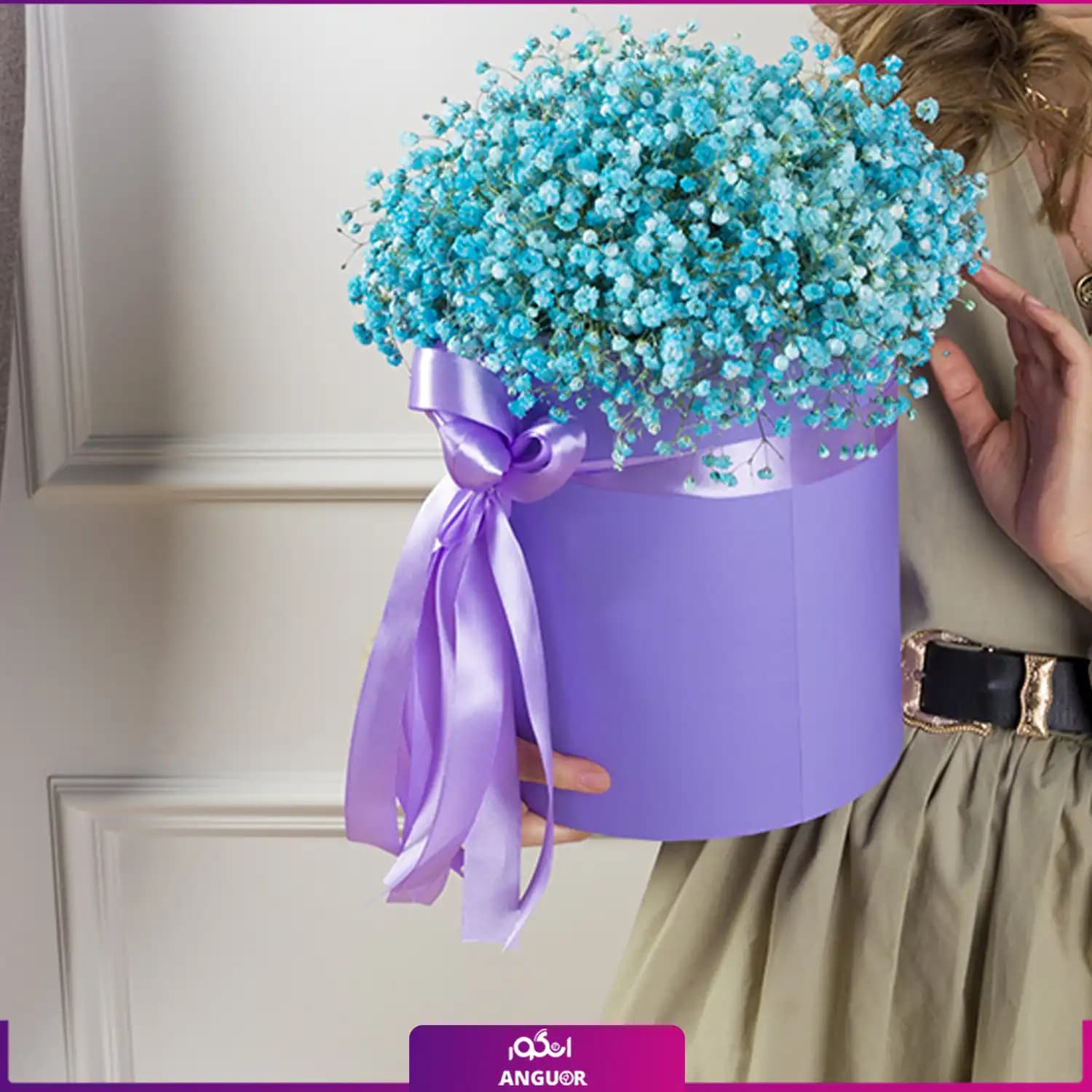 باکس گل ژیپسوفیلا فیروزه ای (گل عروس) — تصویر ۶