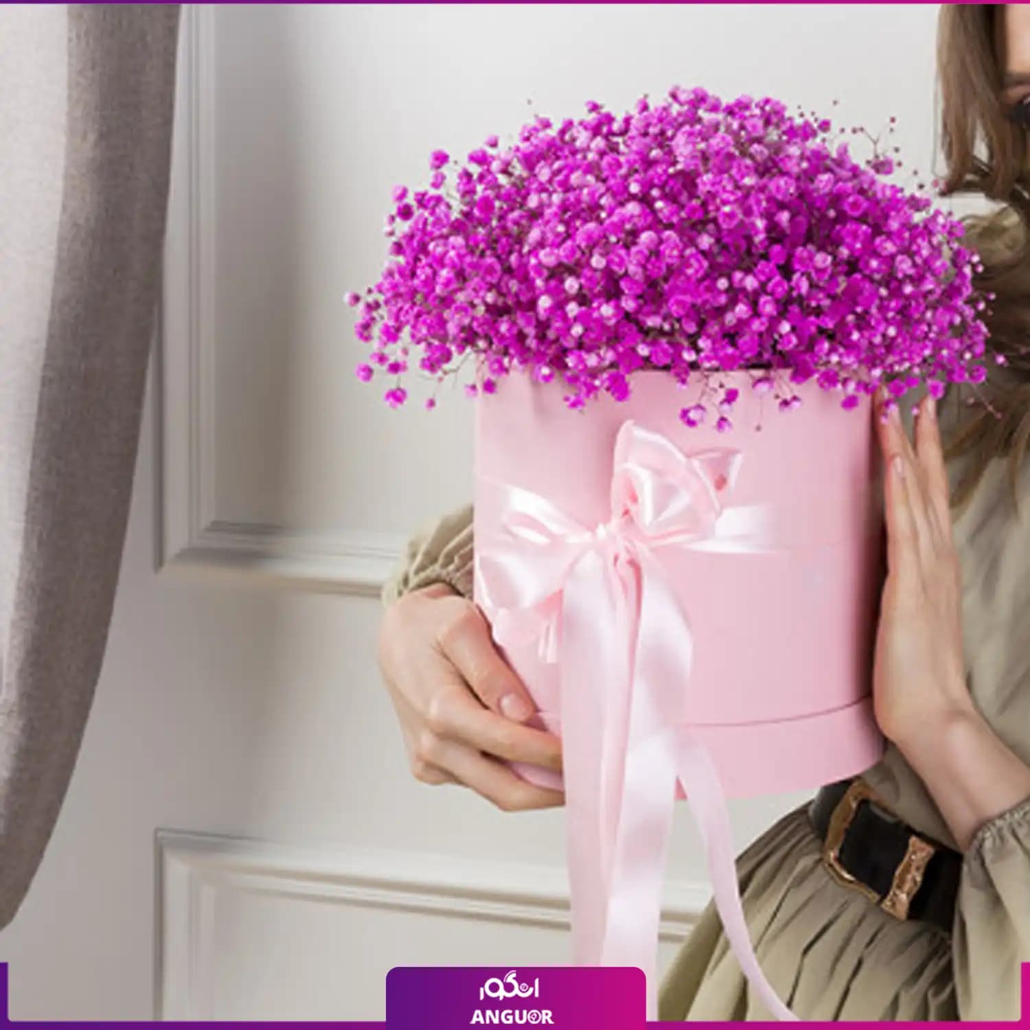باکس گل ژیپسوفیلا صورتی (گل عروس) — تصویر ۵