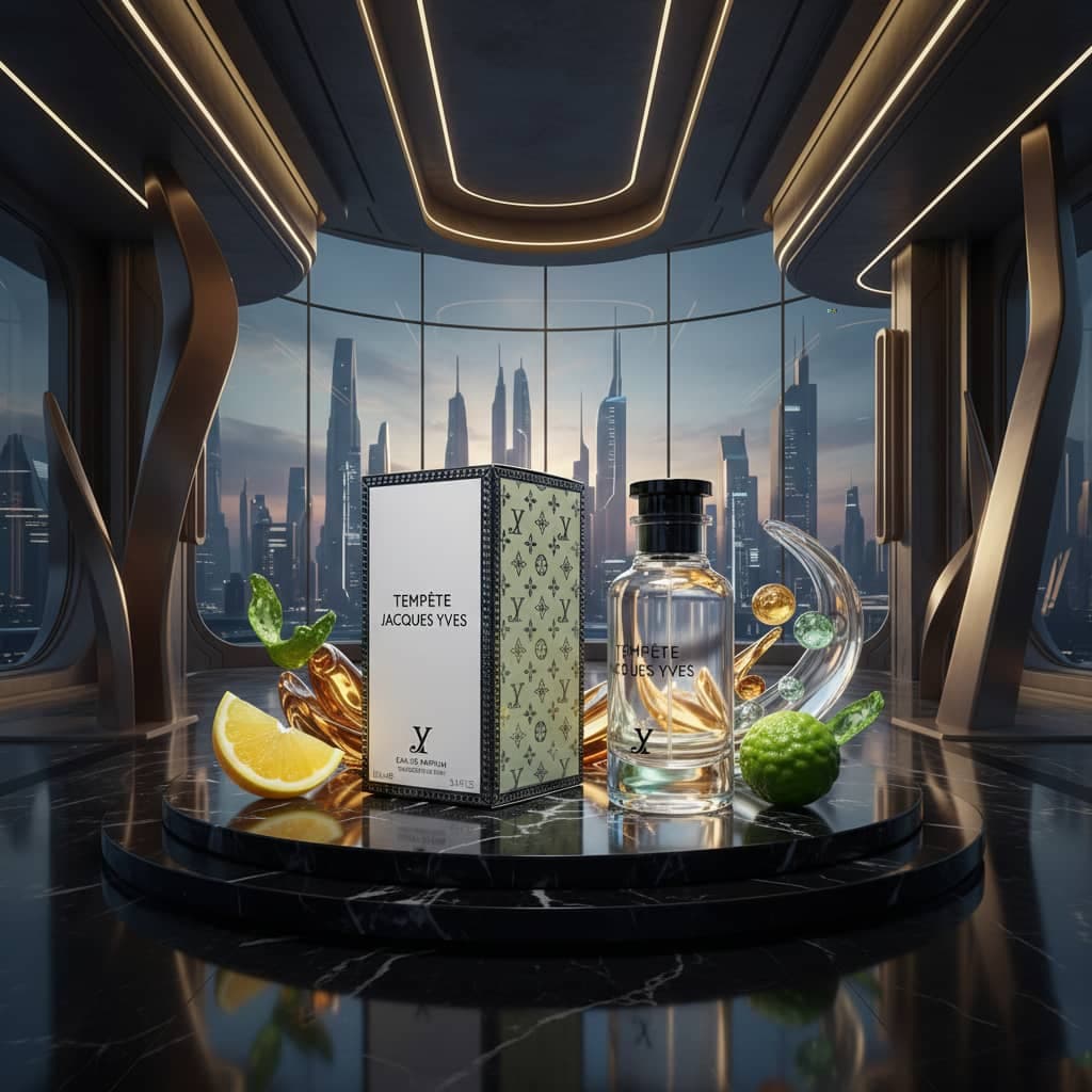 عطر ادکلن زنانه مردانه لویی ویتون اوراژ فراگرنس ورد مدل ژاک ایو تمپت (Fragrance World Louis Vuitton Orage) حجم 100 میل — تصویر ۹