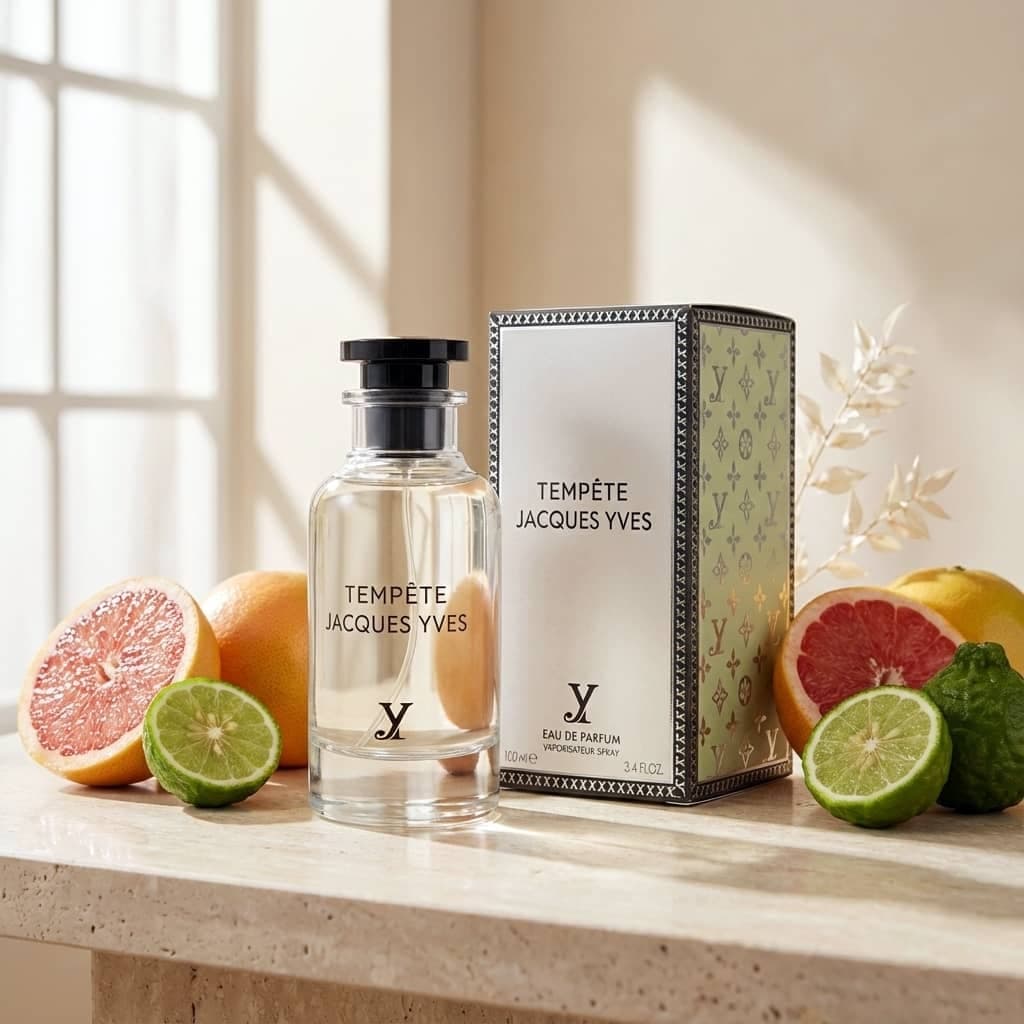 عطر ادکلن زنانه مردانه لویی ویتون اوراژ فراگرنس ورد مدل ژاک ایو تمپت (Fragrance World Louis Vuitton Orage) حجم 100 میل — تصویر ۷