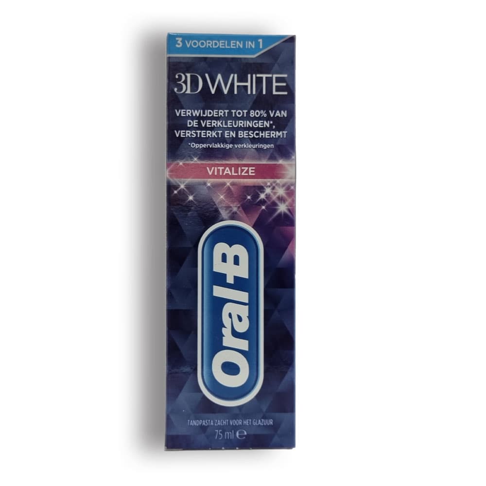 خمیردندان سفیدکننده تری دی وایت 3DWhite اورال بی مدل Vitalize حجم 75 میلی — تصویر ۳